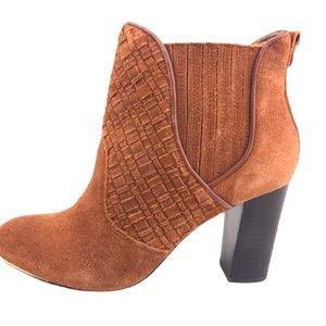 Elliot Lucca Woven Leather Dina Ankle Boots 7.5